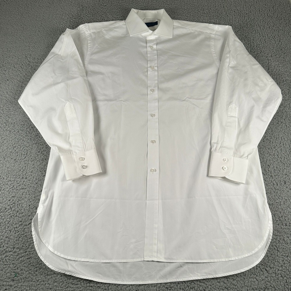 Hilditch and Key Dress Shirt Mens 17 1/2 Classic Cutaway Collar White Business
